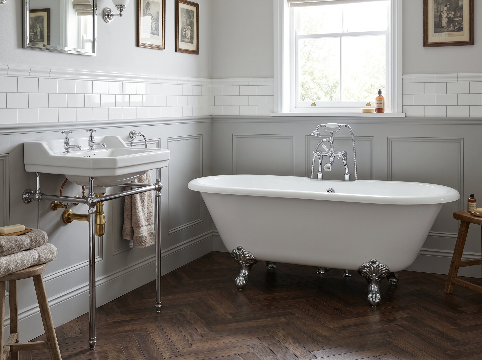 Classic bathroom — a finished example of the classic look.